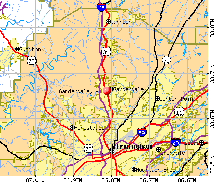 Gardendale, AL map