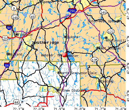 Webster, MA map