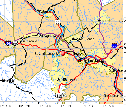 St. Albans, WV map