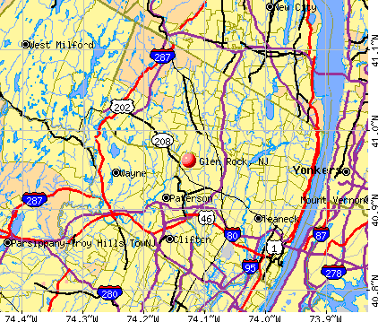 Glen Rock, NJ map