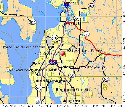 Mill Creek, WA map