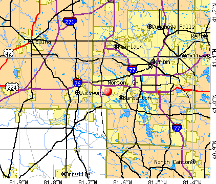 Norton, OH map
