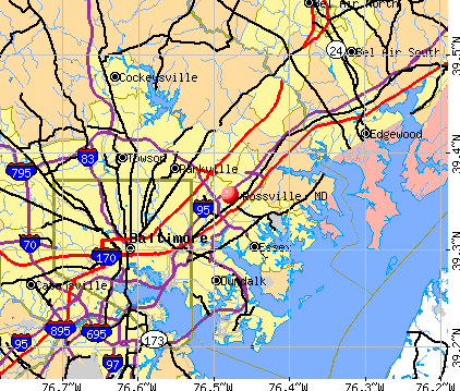 Rossville, MD map