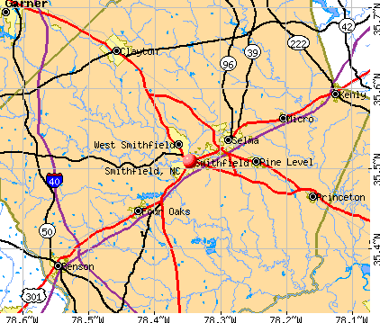 Smithfield, NC map