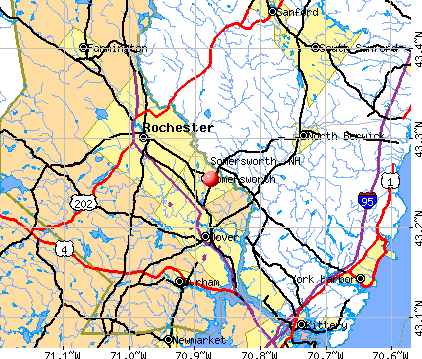 Somersworth, NH map