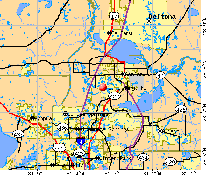 Lake Mary, FL map