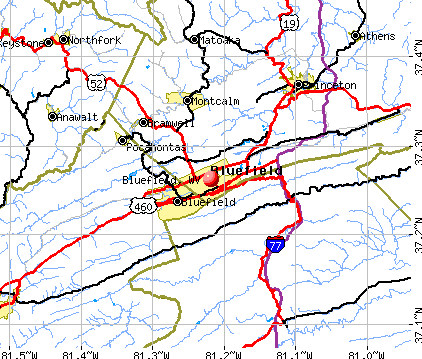 Bluefield, WV map