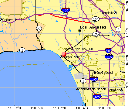 Santa Monica, CA map