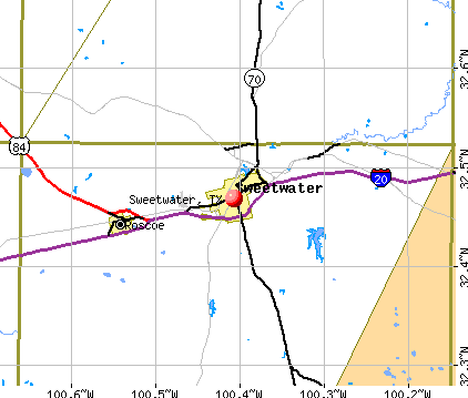 Sweetwater, TX map