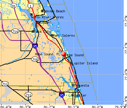Hobe Sound, FL map