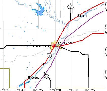 Sterling, CO map