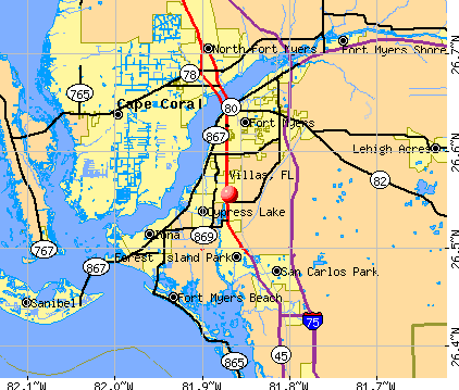 Villas, FL map