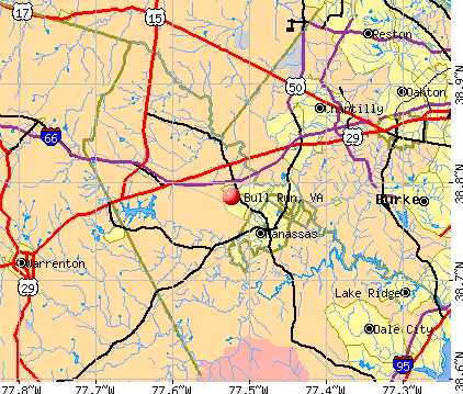 Bull Run, VA map