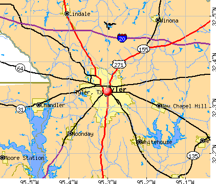 Tyler, TX map