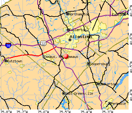 Emmaus, PA map