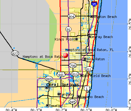 Hamptons at Boca Raton, FL map