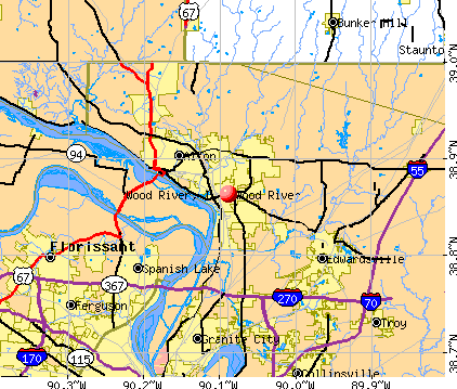 Wood River, IL map
