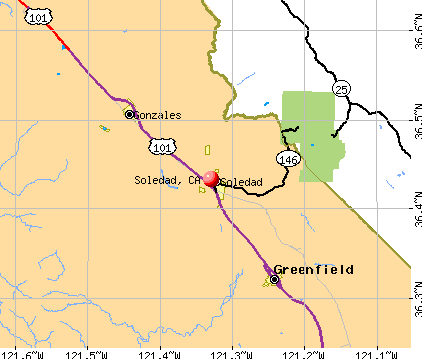 Soledad, CA map