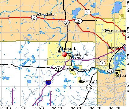 Cloquet, MN map