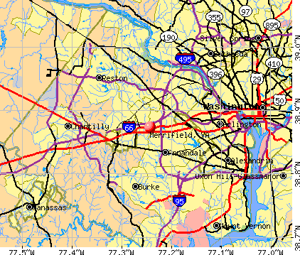 Merrifield, VA map