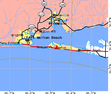 map of fl destin florida