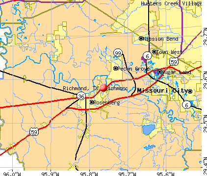 Richmond, TX map