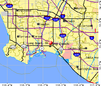 Long Beach, CA map