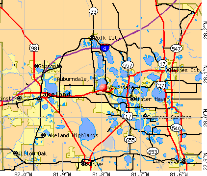 Auburndale, FL map