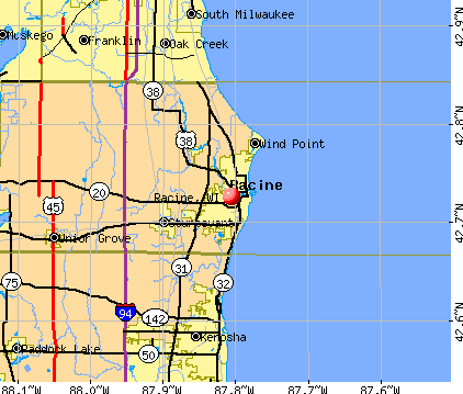 Racine, WI map