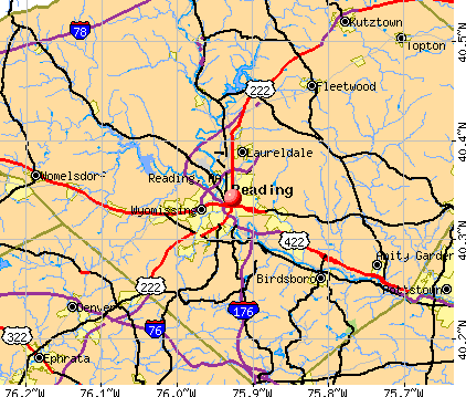 Reading, PA map