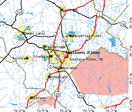 Southern Pines, NC map