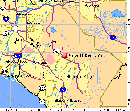 Foothill Ranch, CA map