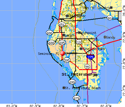 Seminole, FL map