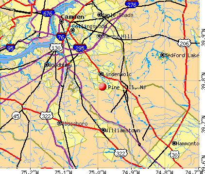 Pine Hill, NJ map
