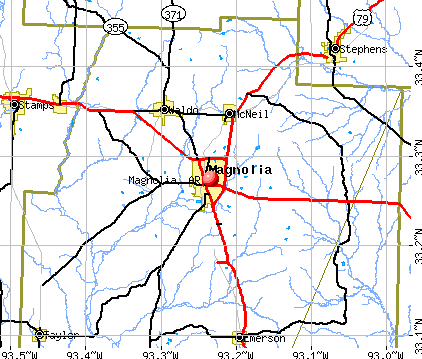 Magnolia, AR map