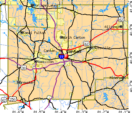 Canton, OH map