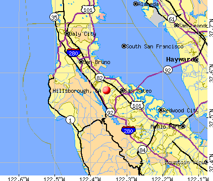 Hillsborough, CA map