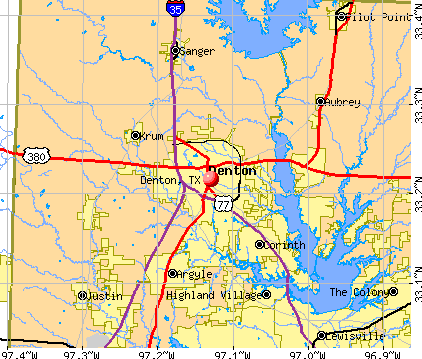 Denton, TX map