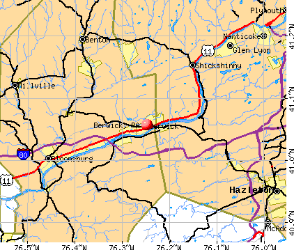 Berwick, PA map