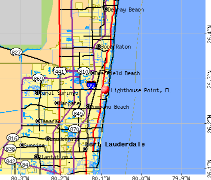 Lighthouse Point, FL map