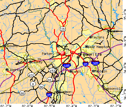 Parker, SC map