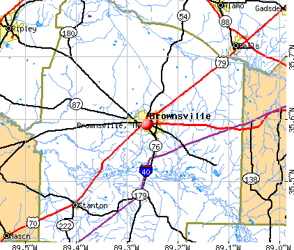 Brownsville, TN map