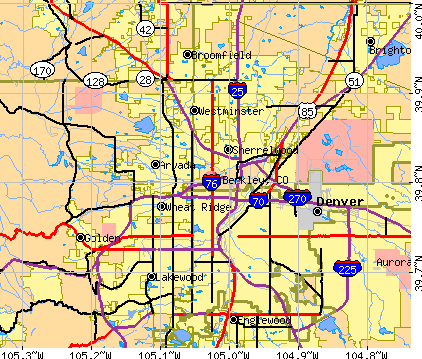 Berkley, CO map
