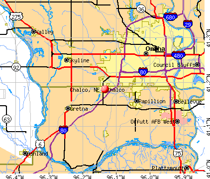Chalco, NE map