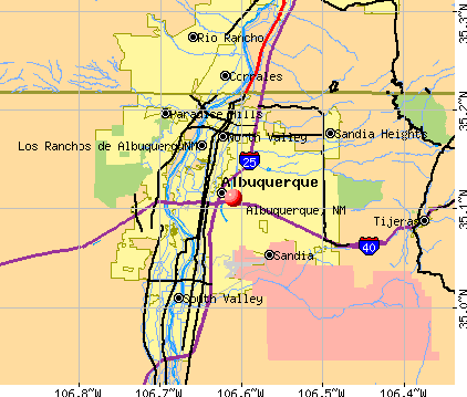 Albuquerque, NM map