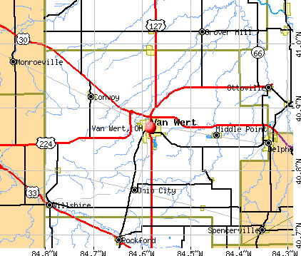 Van Wert, OH map