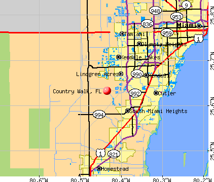Country Walk, FL map