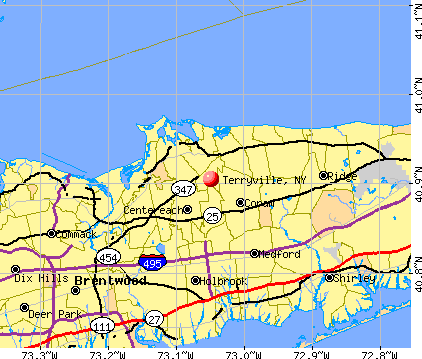 Terryville, NY map