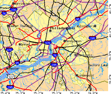 Camden, NJ map
