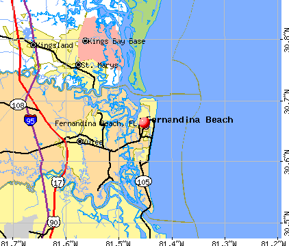 Fernandina Beach, FL map